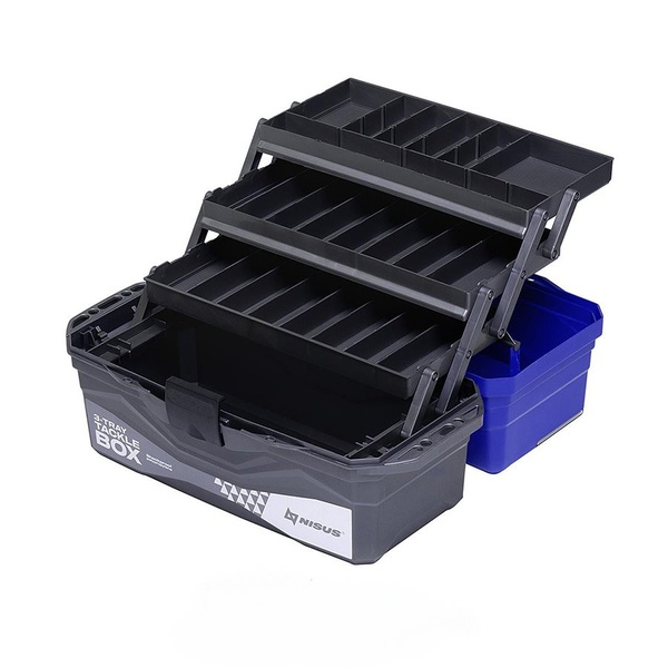 Ящик для снастей Nisus Tackle Box трёхполочный синий
