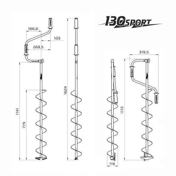Ледобур Тонар ЛР-130 Спорт (LS-130L)