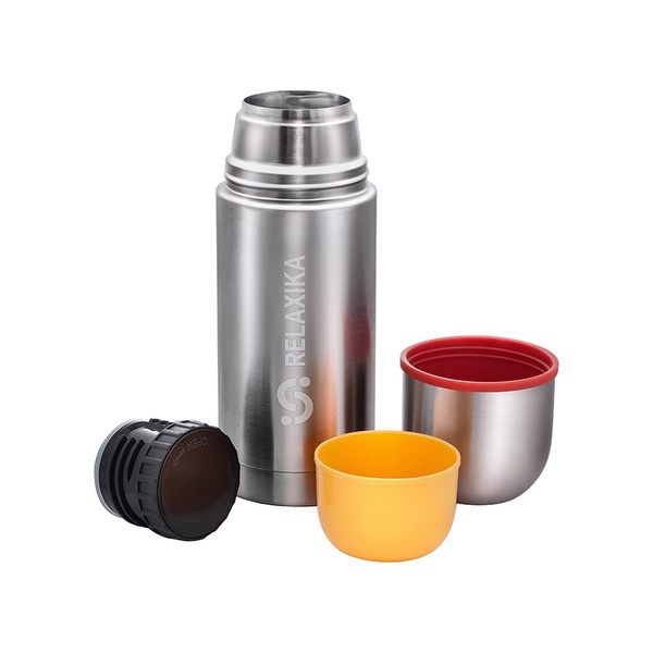 Термос Relaxika 102 (2 чашки) стальной, 0,75 л