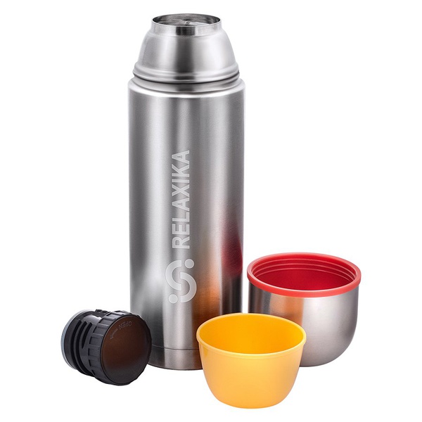 Термос Relaxika 102 (2 чашки) стальной, 1 л