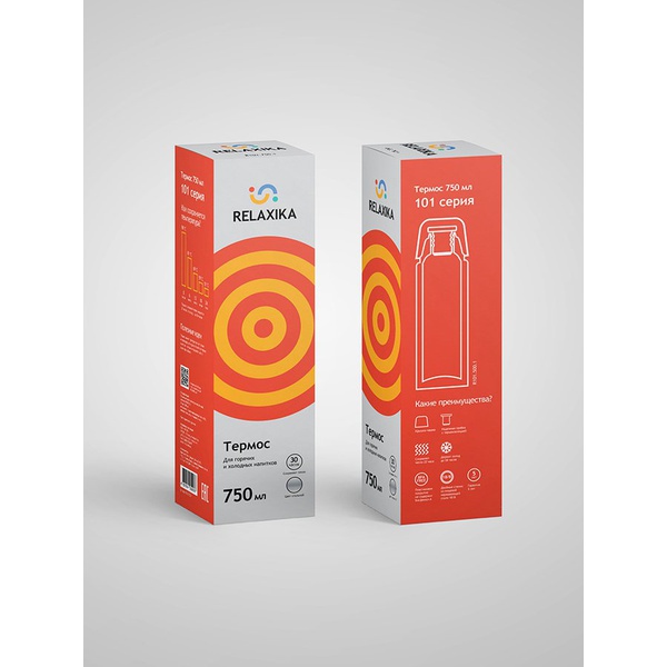 Термос Relaxika 101 стальной, 0,75 л