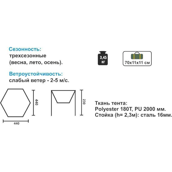 Тент Helios Wind