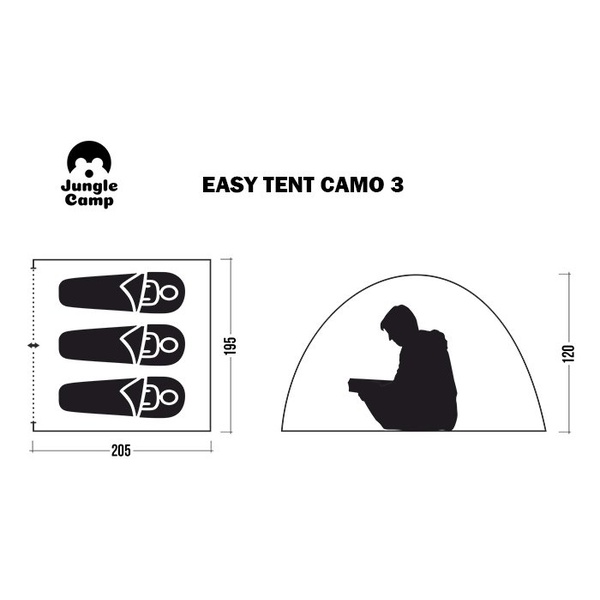 Палатка Jungle Camp Easy Tent Camo 3