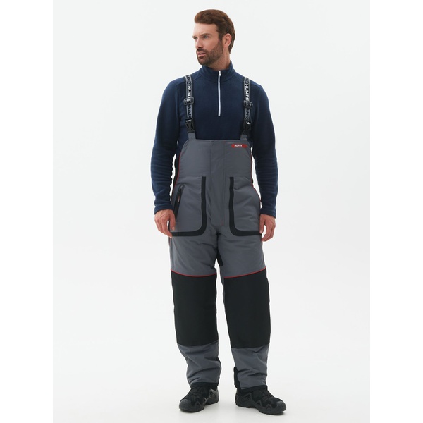 Костюм зимний Huntsman Siberia Lux серый/чёрный, тк. Breathable