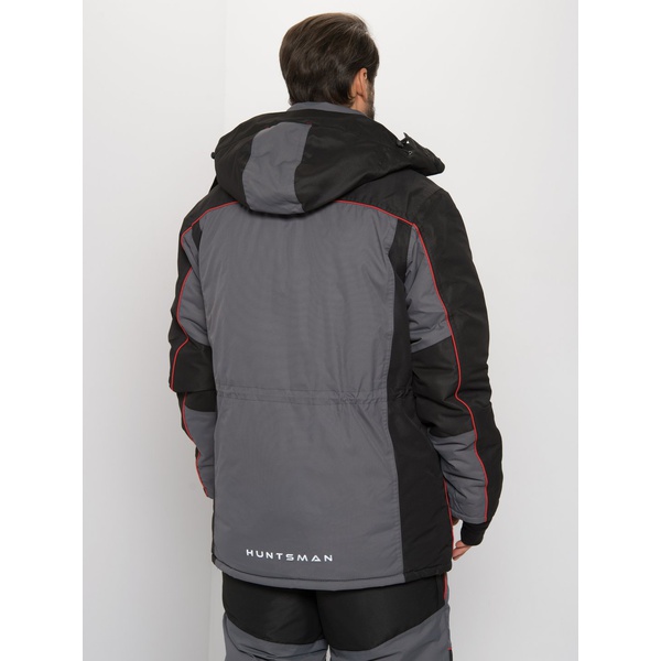 Костюм зимний Huntsman Siberia Lux серый/чёрный, тк. Breathable