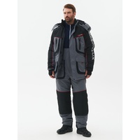 Костюм зимний Huntsman Siberia Lux серый/чёрный, тк. Breathable