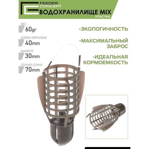 Набор фидерных кормушек Feeder Concept M6 Водохранилище 6шт