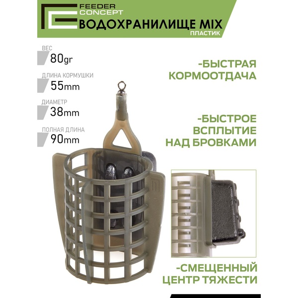 Набор фидерных кормушек Feeder Concept M6 Водохранилище 6шт