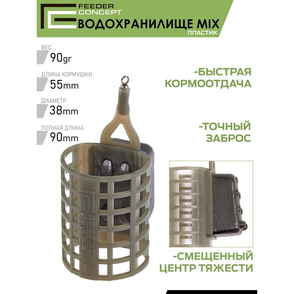 Набор фидерных кормушек Feeder Concept M6 Водохранилище 6шт