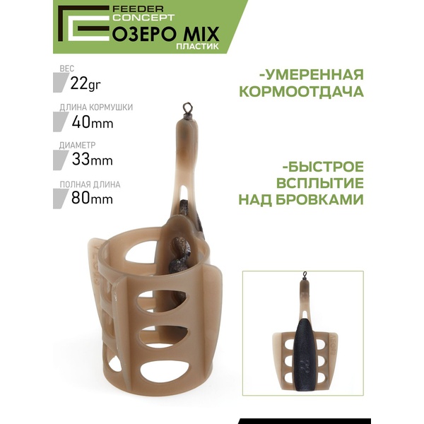 Набор фидерных кормушек Feeder Concept M6 Озеро 6шт