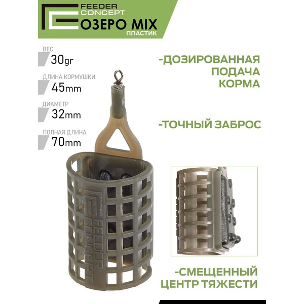 Набор фидерных кормушек Feeder Concept M6 Озеро 6шт