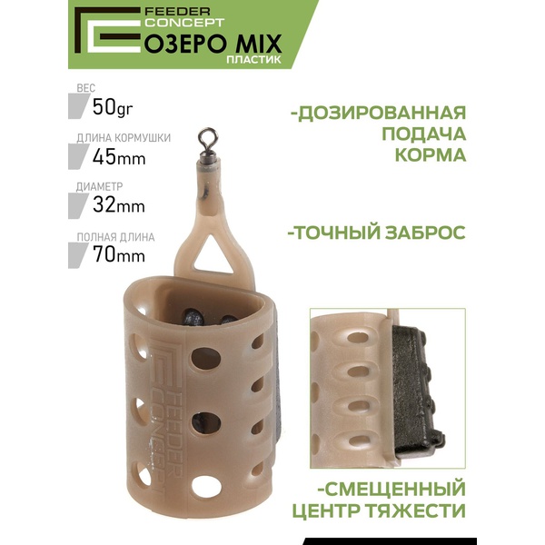 Набор фидерных кормушек Feeder Concept M6 Озеро 6шт