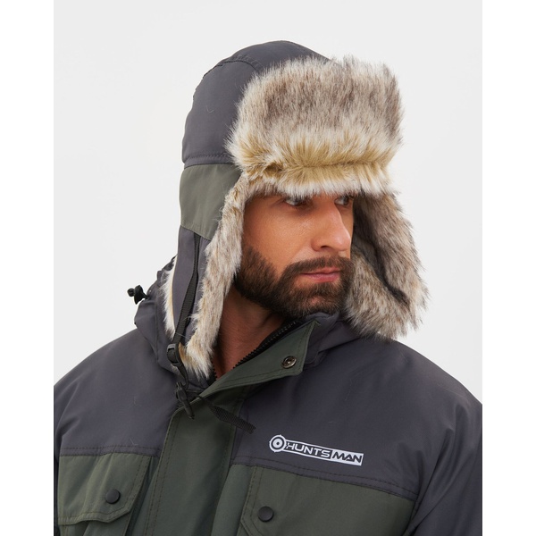 Шапка-ушанка Huntsman Канада хаки/графит, тк. Оксланд