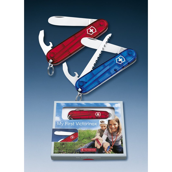 Нож My First Victorinox синий прозрачный
