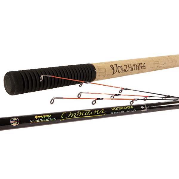 Удилище Волжанка Фидер Оптима 3.9м (3 секции+3) тест 90+гр