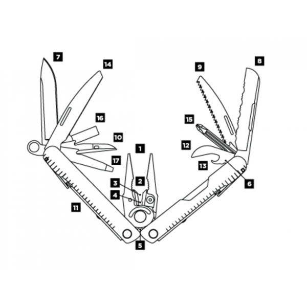 Мультитул Leatherman Rebar (нейлон. чехол) металлик