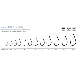 Крючки Волжанка Chinu (10шт/уп) # 3/0