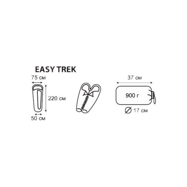 Спальный мешок Jungle Camp Easy Trek антрацит