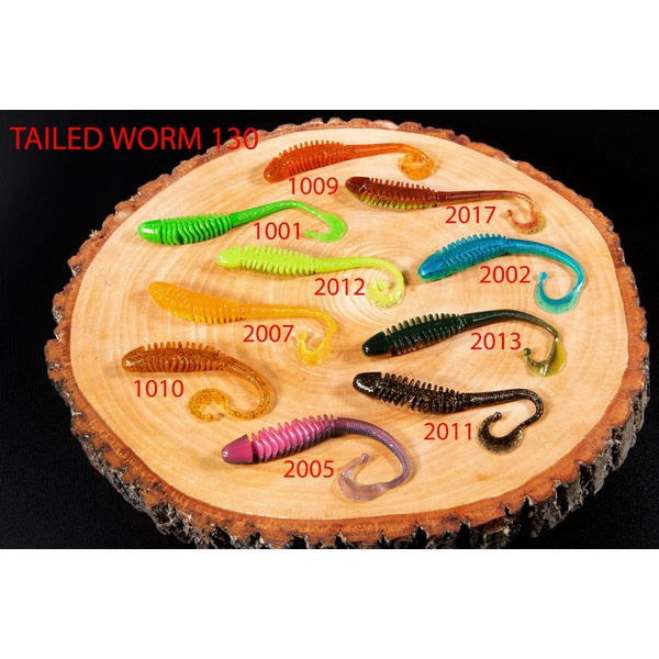 Приманка Волжанка Tailed Worm 130 силиконовая (6 шт) 1010