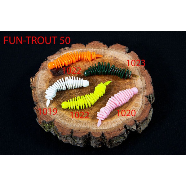 Приманка Волжанка Fan-trout 50 силиконовая (8 шт) mix