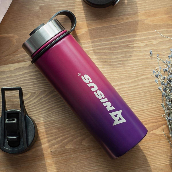 Термобутылка Nisus N.TB-022-RB розовый/фиолетовый, 0,53 л