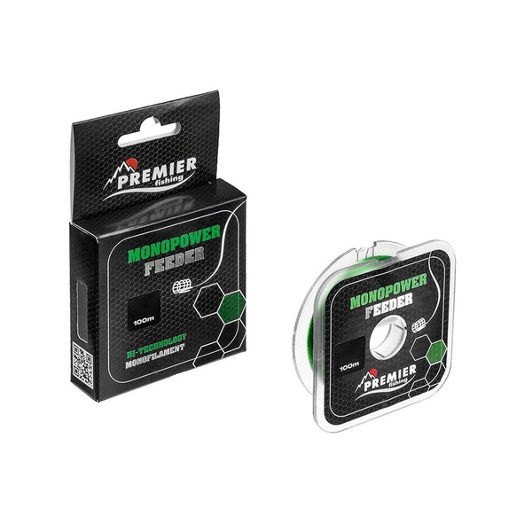 Леска Premier Monopower Feeder Green Nylon (100 м) 0,20 мм