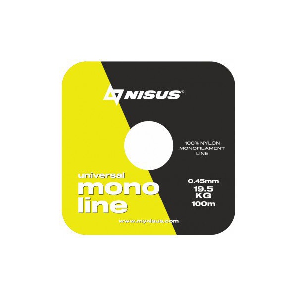 Леска Nisus Monoline Fluorescent Yellow (100м/нейлон) 0,45 мм