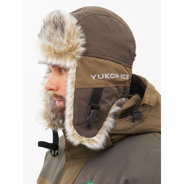 Шапка-ушанка Huntsman Yukon Ice хаки, тк. Breathable