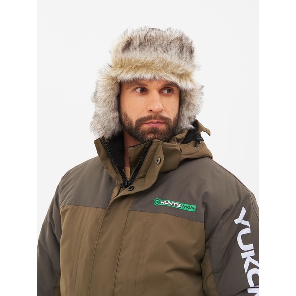 Шапка-ушанка Huntsman Yukon Ice хаки, тк. Breathable
