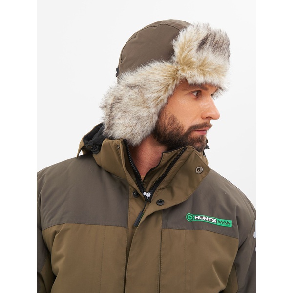 Шапка-ушанка Huntsman Yukon Ice хаки, тк. Breathable