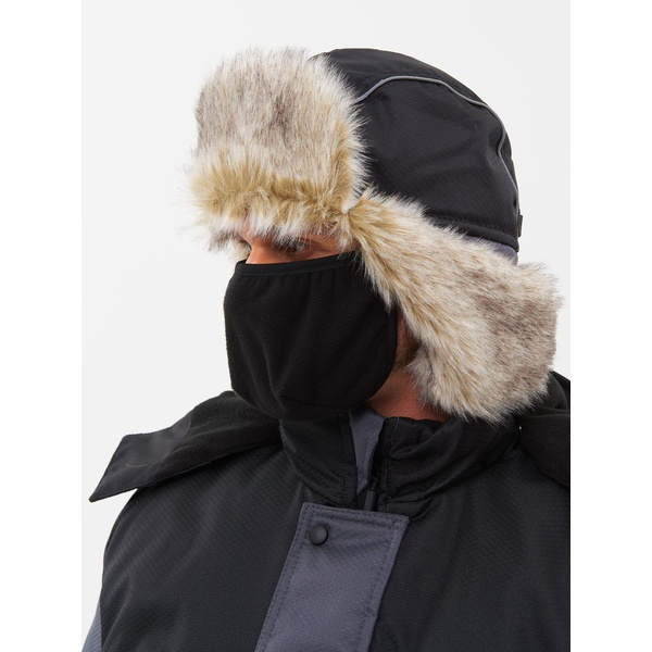 Шапка-ушанка Huntsman Полюс (с маской) серый/чёрный, тк. Cell