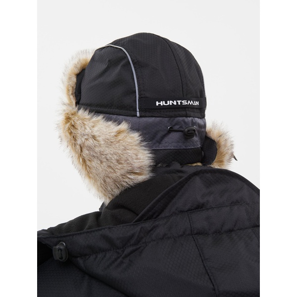 Шапка-ушанка Huntsman Полюс (с маской) серый/чёрный, тк. Cell