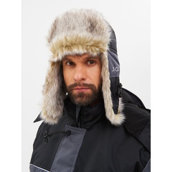 Шапка-ушанка Huntsman Полюс (с маской) серый/чёрный, тк. Cell