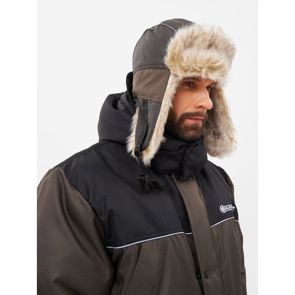 Шапка-ушанка Huntsman Полюс (с маской) хаки, тк. Cell