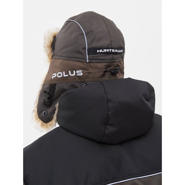 Шапка-ушанка Huntsman Полюс (с маской) хаки, тк. Cell