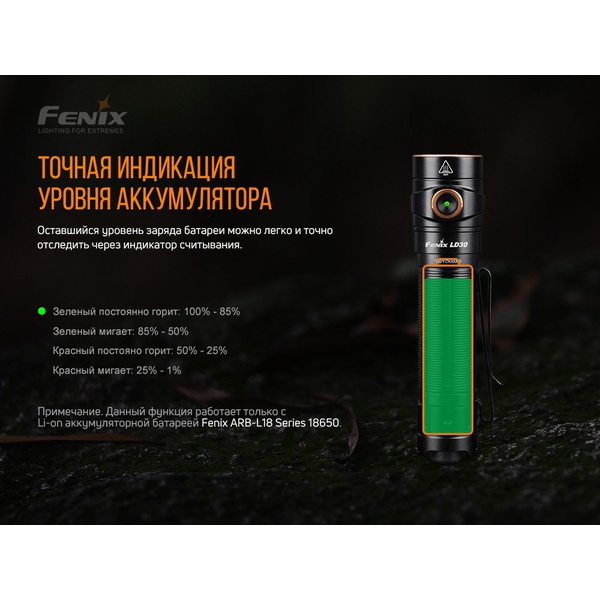 Фонарь Fenix LD30 с аккумулятором (ARB-L18-3500U)