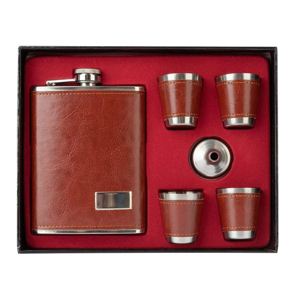 Набор Helios HS-N-А07 (фляжка + 4 стопки)