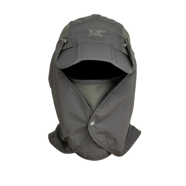 Бейсболка с защитой шеи и лица Helios серый