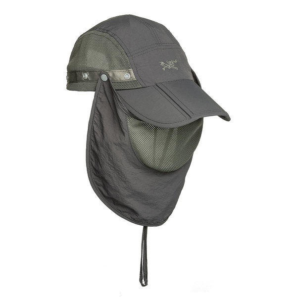 Бейсболка с защитой шеи и лица Helios серый