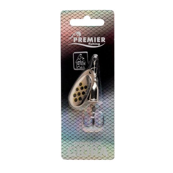 Блесна вращающаяся Premier Fishing Gidra Bug Black NI-B, №2 /6.5 гр