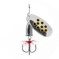 Блесна вращающаяся Premier Fishing Gidra Bug Black NI, №5 /15 гр (с мухой)