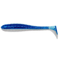 Виброхвост Helios Catcher 2,75"/7 см (7 шт) blue sparkles & white