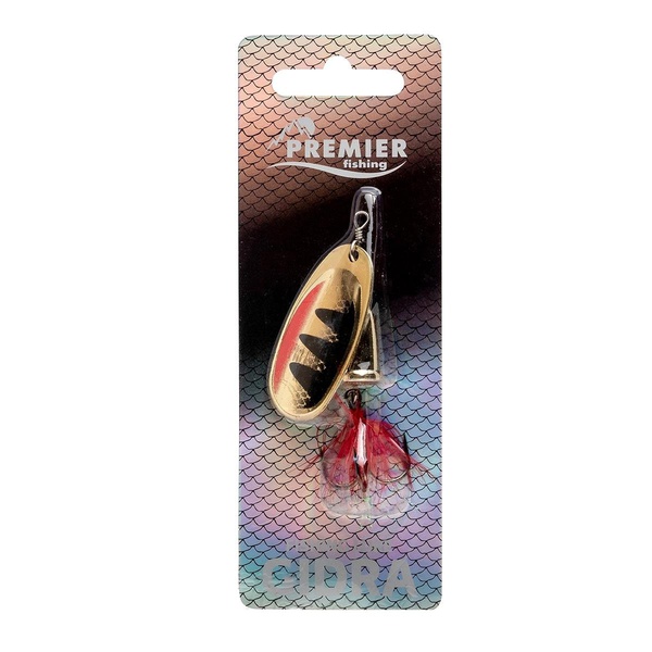 Блесна вращающаяся Premier Fishing Gidra Perch №4 /12 гр (с мухой)