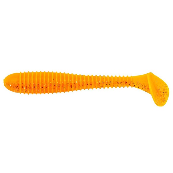 Виброхвост Helios Catcher 3,55"/9 см (5 шт) orange & sparkles