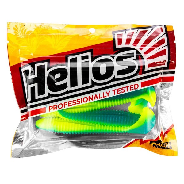 Виброхвост Helios Catcher 3,55"/9 см (5 шт) blue lime