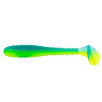 Виброхвост Helios Catcher 3,55"/9 см (5 шт) blue lime