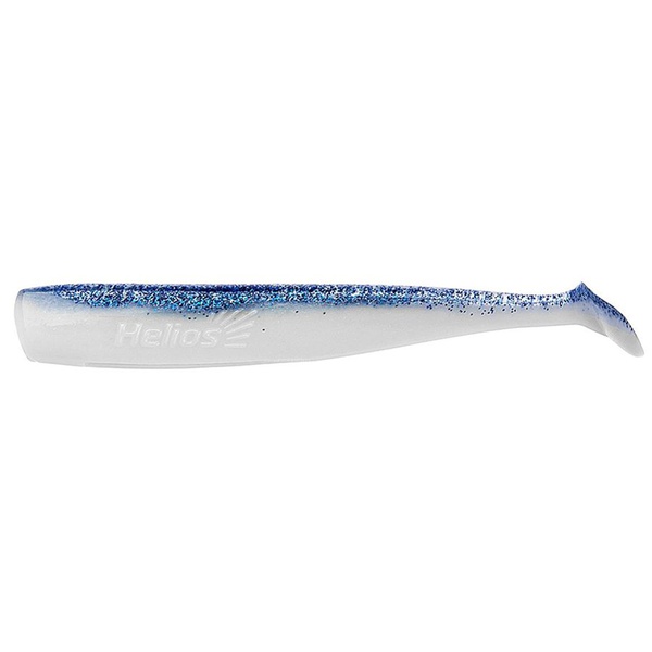 Виброхвост Helios Chebak 3,15"/8 см (7 шт) blue sparkles & white
