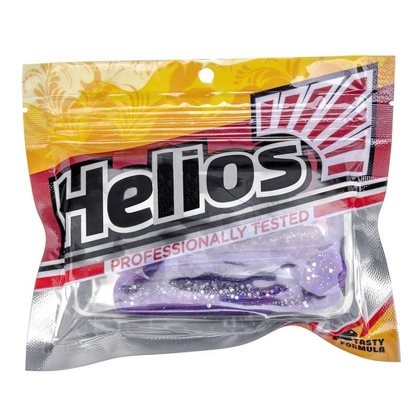 Виброхвост Helios Chebak 3,15"/8 см (7 шт) silver sparkles & fio