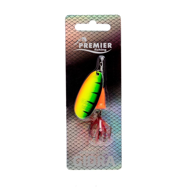 Блесна вращающаяся Premier Fishing Gidra Tiger №3 /9 гр (с мухой)