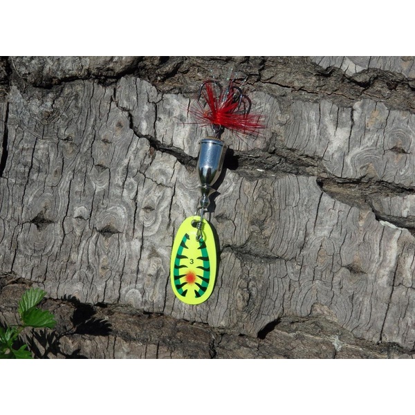 Блесна вращающаяся Premier Fishing Gidra Hot Tiger №4 /12 гр (с мухой)